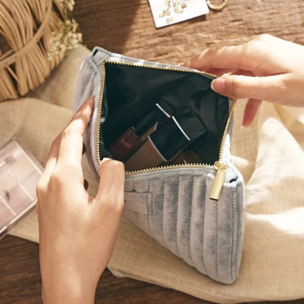 Velvet Flat Cosmetic Bag