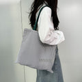 Striped letter canvas bag