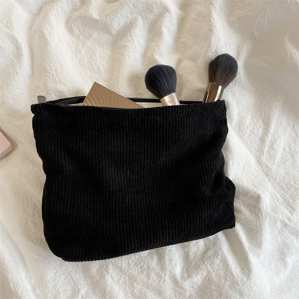 Handmade Corduroy Personalized Makeup Clutch Bag
