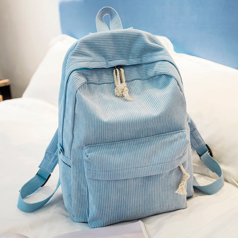 Embroidered Velvet Backpack