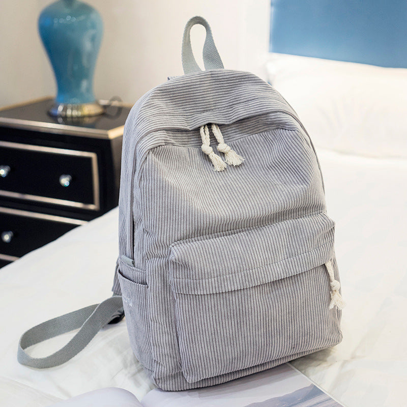 Embroidered Velvet Backpack