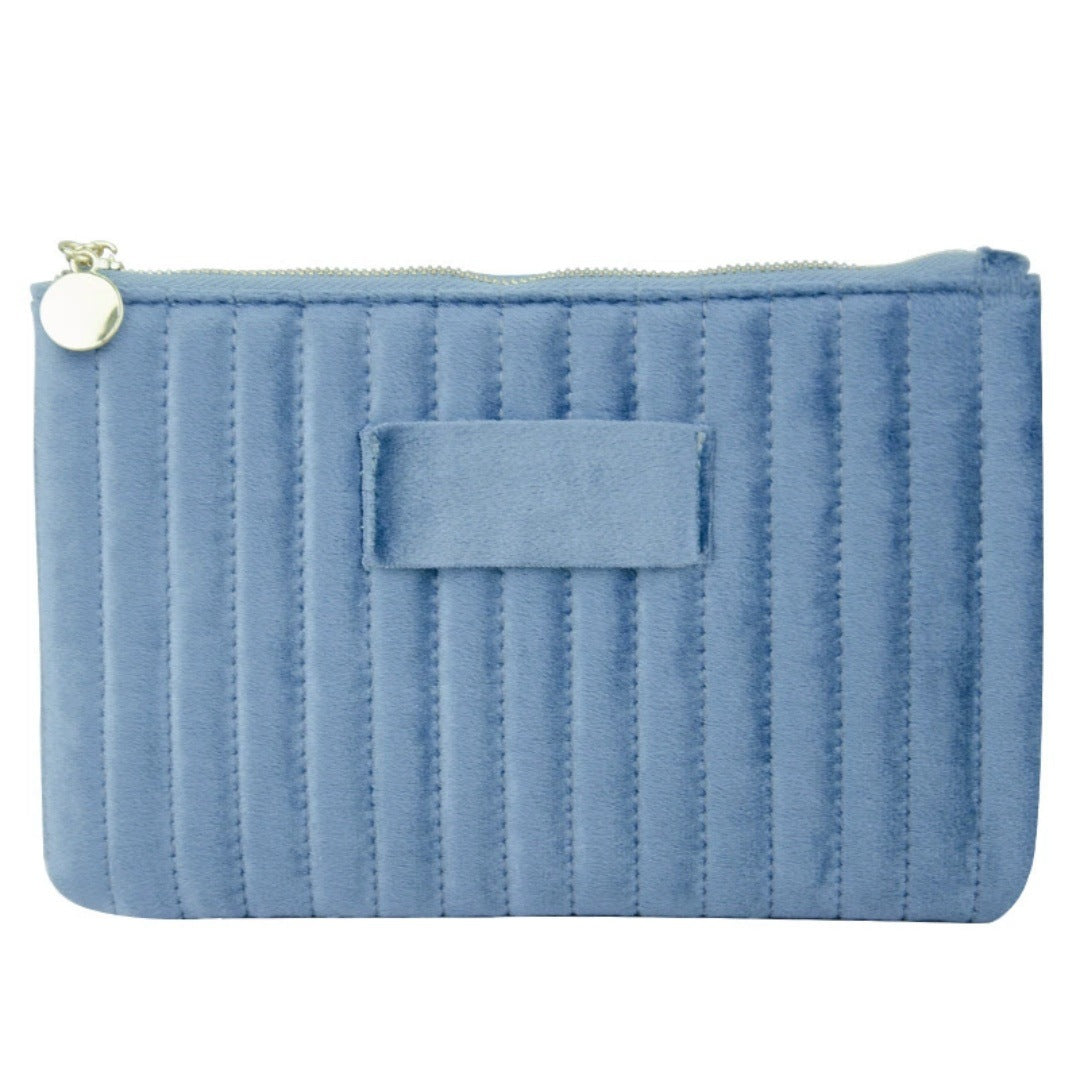 Velvet Flat Cosmetic Bag