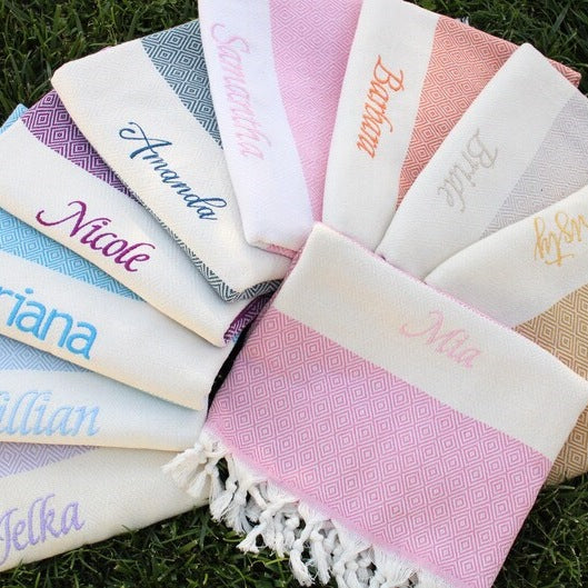 Diamond Pattern Turkish Beach Blanket