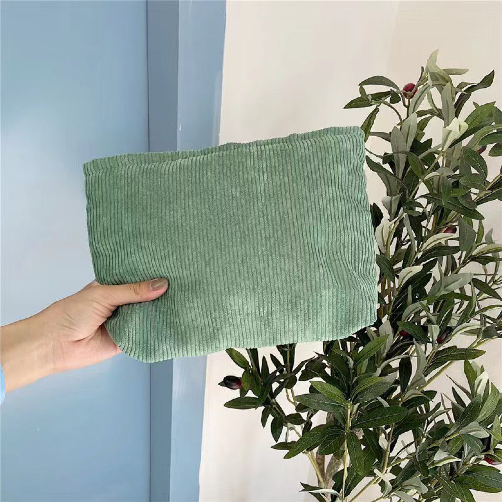 Handmade Corduroy Personalized Makeup Clutch Bag