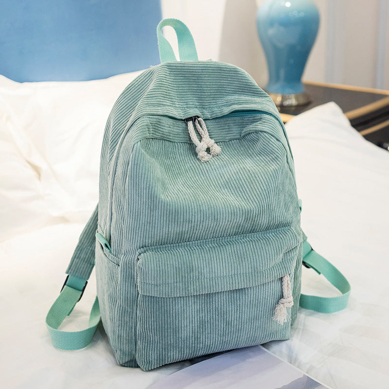 Embroidered Velvet Backpack