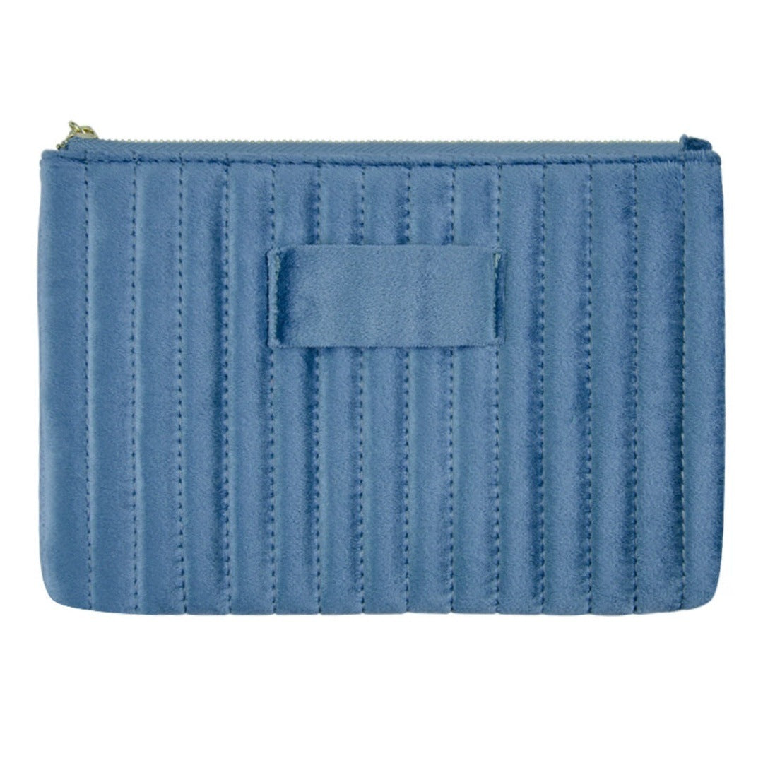Velvet Flat Cosmetic Bag